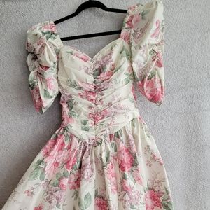 Vintage 1980s floral Loralie dress